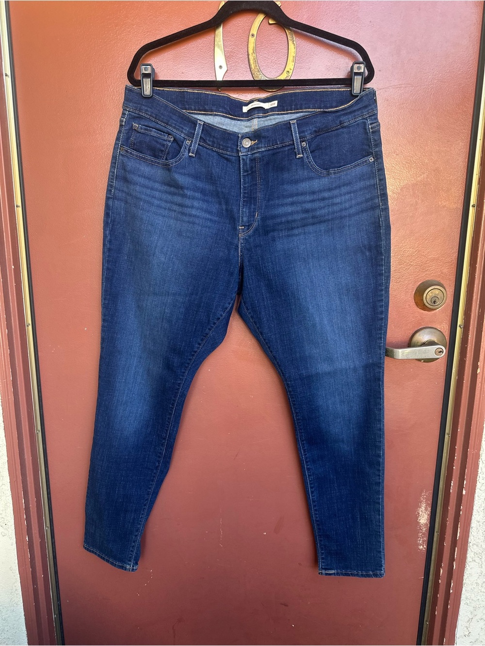 Levi’s 711 Skinny Dark Denim Jeans Size 18W